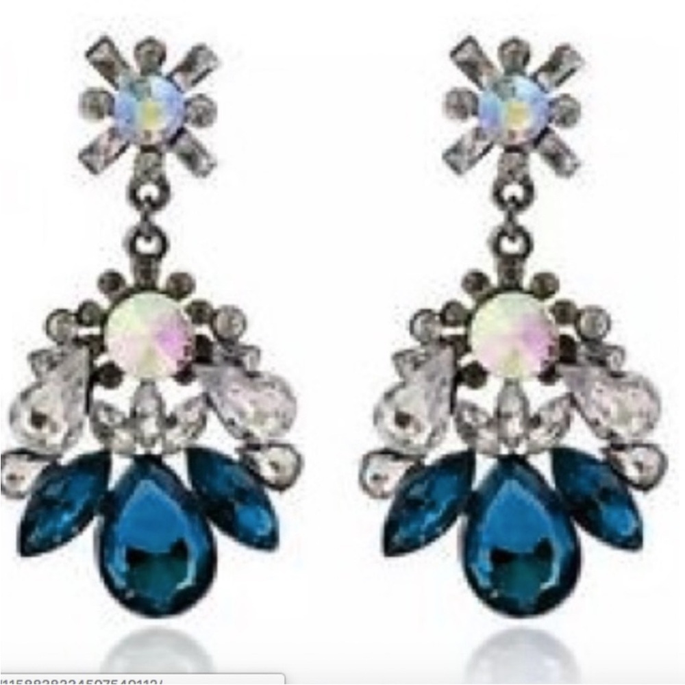 BLUE Drop Earrings Pageant & Bridal